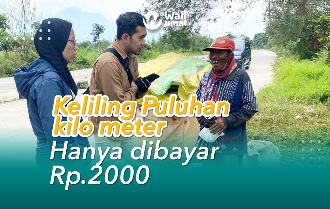 Keliling puluhan kilo meter mencari barang bekas, demi pengobatan untuk sang istri
